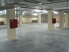 Подземный паркинг с бетонными полами. Площадь - 3000 кв.м. 